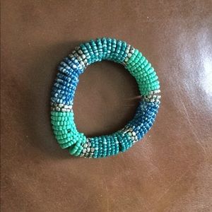 Blue,green beaded bracelet